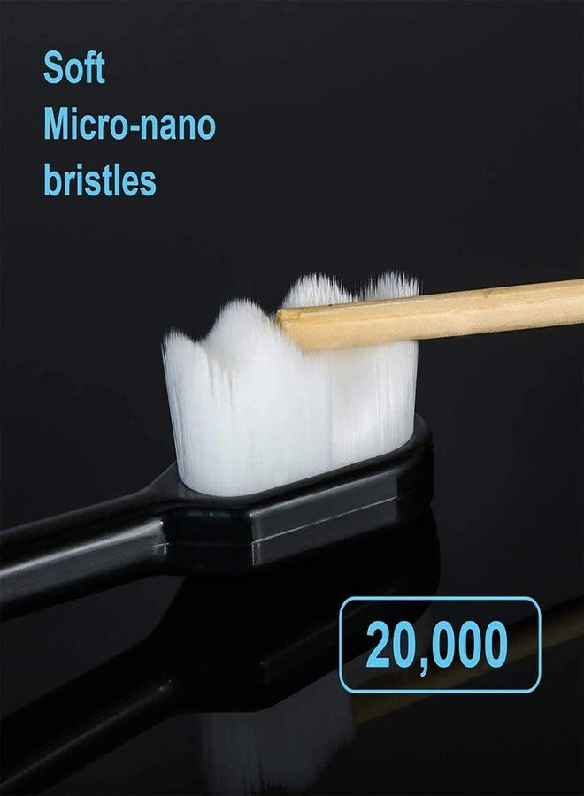 abhaymart Toothbrush for Sensitive Gums, Micro Fur Manual Toothbrush with 20000 Soft Floss Bristle for Men, Women, Elderly, Braces and Gum Recessions, Protect Fragile Gums Pack Of 4 - Image 3